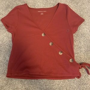 American Eagle Button Crop Top